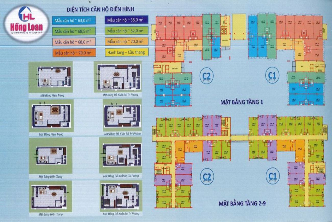 Mặt bằng Chung Cư Hồng Loan