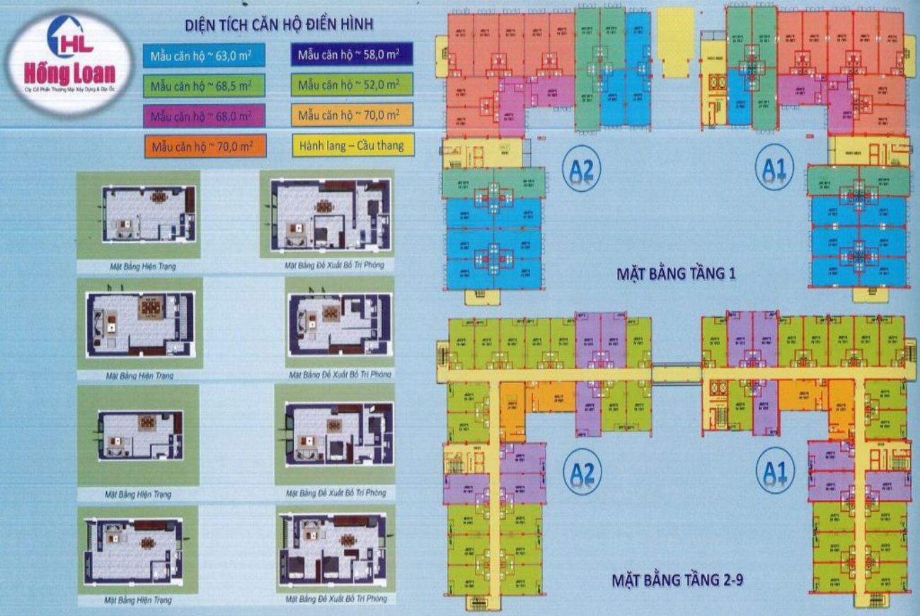 Mặt bằng Chung Cư Hồng Loan