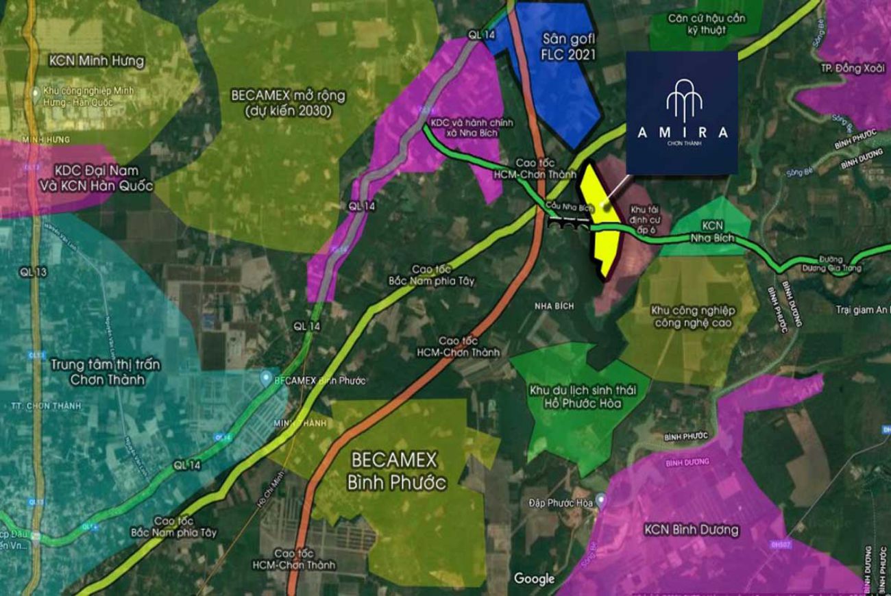 Vị trí chiến lược Amira Chơn Thành