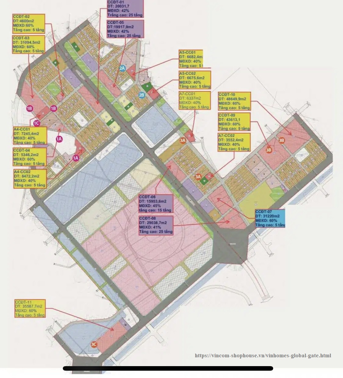 Mặt Bằng Vinhomes Global Gate