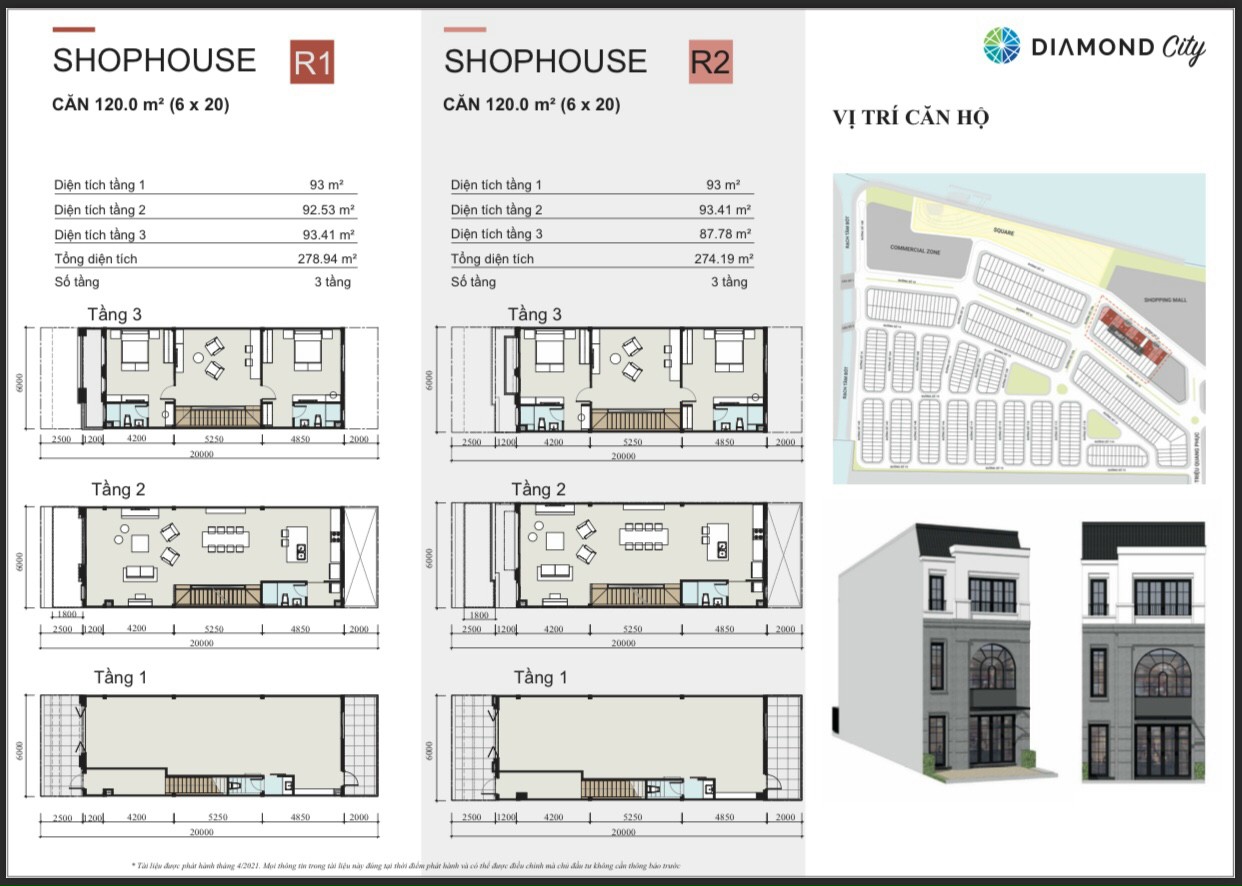 Thiết kế chi tiết Diamond City Long Xuyên An Giang