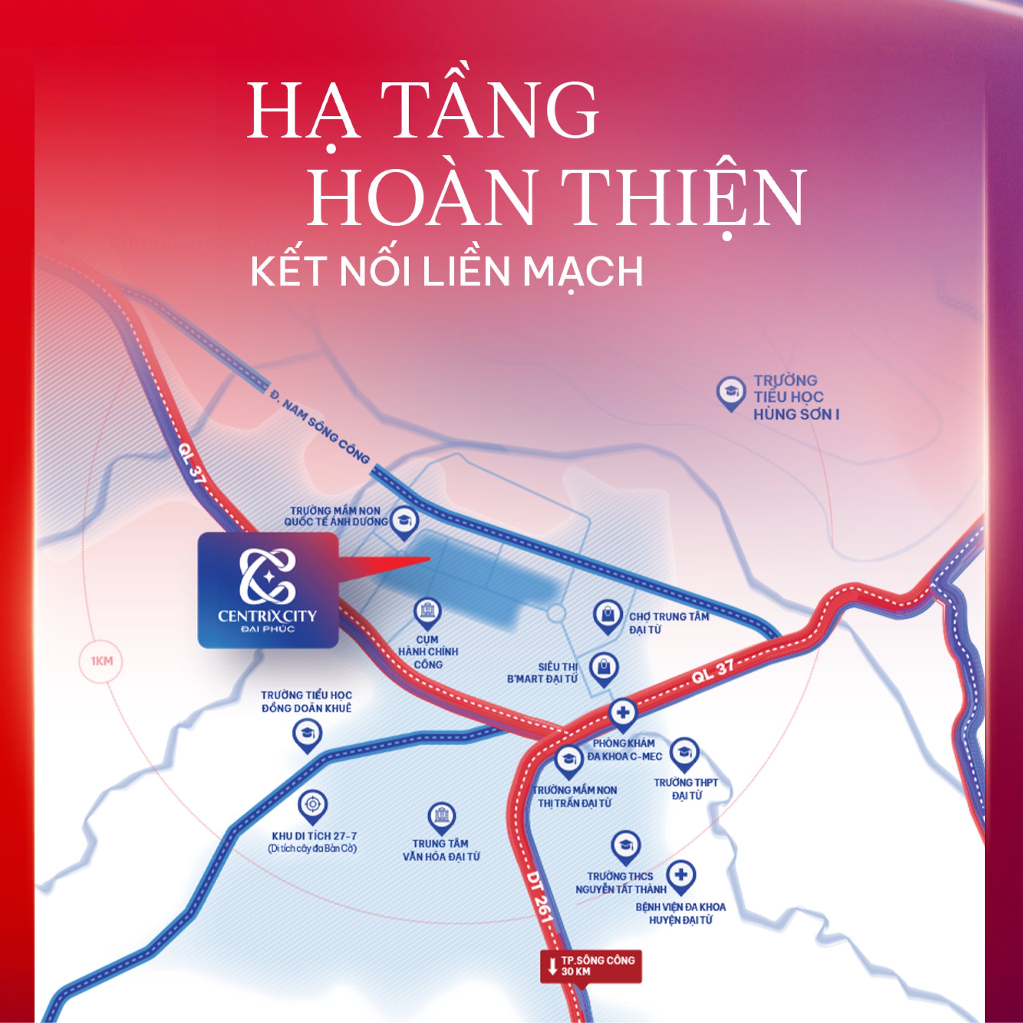 Vị Trí Centrix City Đại Phúc Thái Nguyên