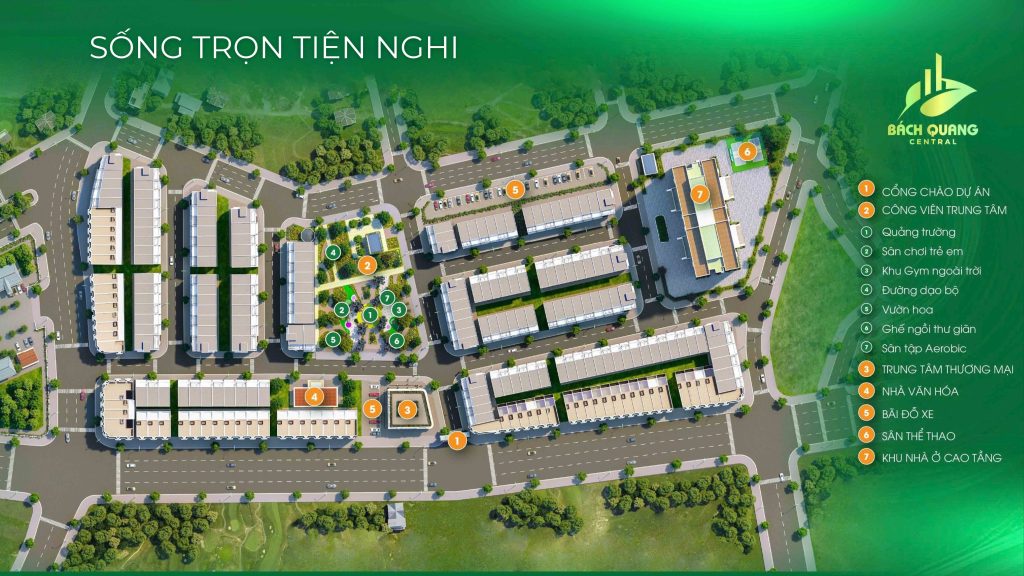 Tiện Ích Nội Ngoại Khu dự án KDC Bách Quang Central